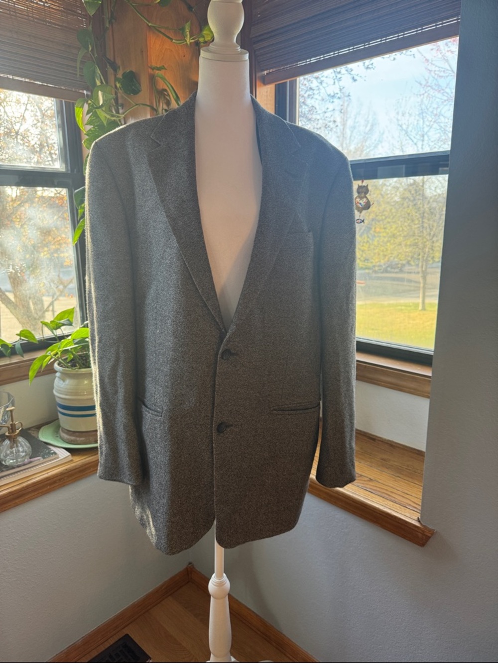 VTG Oscar de la Renta 100% Wool Blazer, Lithuania, Dark Academia Prep Literary